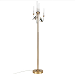 Торшер с 2-мя фигурками птиц на изогнутых прозрачных трубках Ganthea варинант исполнения - 4 | Loft Concept в Санкт-петербурге