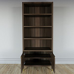 Книжный Стеллаж Elsa Dreams Walnut с задней стенкой варинант исполнения - 3 | Loft Concept в Санкт-петербурге