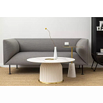 Кофейный столик с круглой столешницей на белом мраморном основании Original Foundation варинант исполнения - 2 | Loft Concept в Санкт-петербурге