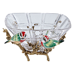 Чаша квадратная из прозрачного стекла с фигурками разноцветных птиц Eden Garden варинант исполнения - 1 | Loft Concept в Санкт-петербурге