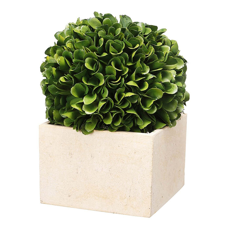 Декоративный искусственное растение Boxwood Cube Зеленый Бежевый в Санкт-петербурге | Loft Concept 