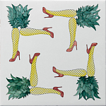 Плитка дизайнерская с рисунком Пина Колада варинант исполнения - 2 | Loft Concept в Санкт-петербурге