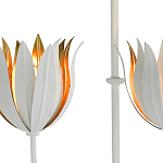 Люстра белая прямоугольная с абажурами в виде цветков тюльпана White Tulips варинант исполнения - 1 | Loft Concept в Санкт-петербурге