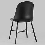 Стул из прочного пластика на металлическом основании Anora Black варинант исполнения - 5 | Loft Concept в Санкт-петербурге