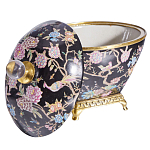 Шкатулка черного цвета с цветочной росписью Eden Garden варинант исполнения - 2 | Loft Concept в Санкт-петербурге