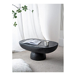 Столик кофейный черного цвета с овальной столешницей и круглым основанием Black Dalmen Table варинант исполнения - 3 | Loft Concept в Санкт-петербурге