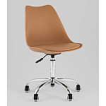 Офисный стул на металлическом основании EGGERY Brown пластик варинант исполнения - 1 | Loft Concept в Санкт-петербурге