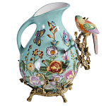 Кувшин с птичкой и  цветочным рисунком Blue Garden варинант исполнения - 2 | Loft Concept в Санкт-петербурге