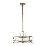 Подвесной светильник цвета латунь с белым матовым плафоном с геометрическим рисунком Feiss варинант исполнения - 7 | Loft Concept в Санкт-петербурге