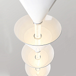 Подвесной светильник светодиодный в виде ряда белых металлических конусов  Herringbone варинант исполнения - 5 | Loft Concept в Санкт-петербурге