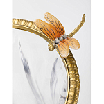 Ваза из прозрачного стекла с бронзовой вставкой в виде цветущей ветви Eden Garden porcelain and bronze варинант исполнения - 3 | Loft Concept в Санкт-петербурге