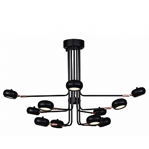 Люстра Curved Stix Chandelier 12 Black