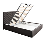 Кровать серая с подъемным механизмом Adelaide варинант исполнения - 2 | Loft Concept в Санкт-петербурге