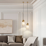 Подвесной светильник светодиодный с цилиндрическим плафоном Stone Helios варинант исполнения - 5 | Loft Concept в Санкт-петербурге