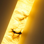 Подвесной светильник цилиндрической формы с плафоном из алебастра и металлическими торцами Темная Латунь 60 см Cryptocrystalline Stone варинант исполнения - 4 | Loft Concept в Санкт-петербурге