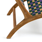 Кресло низкое из массива тика Barbados варинант исполнения - 5 | Loft Concept в Санкт-петербурге