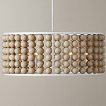Люстра в форме цилиндра с вставками из деревянных бусин Wooden Beads варинант исполнения - 7 | Loft Concept в Санкт-петербурге