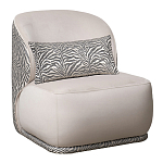 Кресло без подлокотников бежевое с принтом Macrocosm варинант исполнения - 1 | Loft Concept в Санкт-петербурге