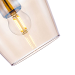 Подвесной светильник со стеклянным плафоном в форме бокала янтарного цвета Prestige варинант исполнения - 4 | Loft Concept в Санкт-петербурге