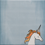 Плитка с узором Девочка единорог варинант исполнения - 5 | Loft Concept в Санкт-петербурге