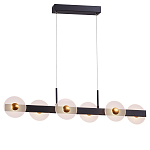 Линейный подвесной светильник с круглыми плафонами и золотистыми акцентами Aurelia Circles варинант исполнения - 2 | Loft Concept в Санкт-петербурге