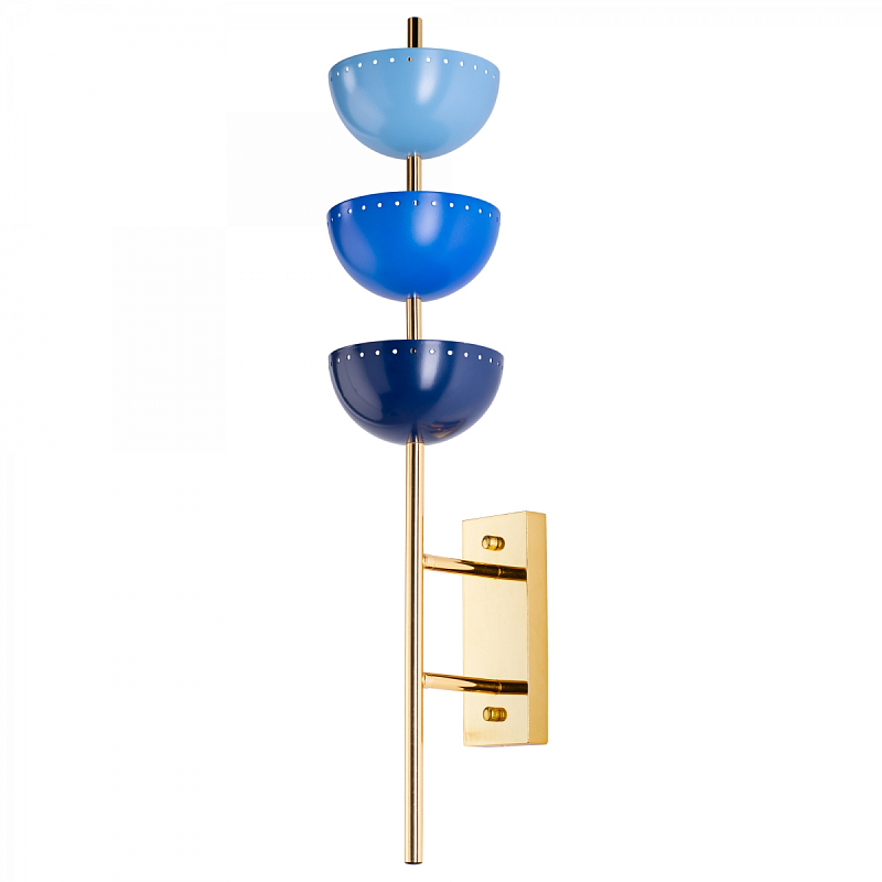 Бра LISBON SCONCE Blue Синий Глянцевое золото Голубой в Санкт-петербурге | Loft Concept 