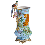 Ваза из фарфора с птицей на бронзовой ветке Garden of Eden варинант исполнения - 1 | Loft Concept в Санкт-петербурге