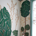 Обои ручная роспись Mughal Trees Original colourway on linen варинант исполнения - 2 | Loft Concept в Санкт-петербурге