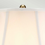 Настольная лампа с фарфоровым основанием с декоративным орнаментом и белым абажуром на темной круглой подставке Elstead Lighting варинант исполнения - 7 | Loft Concept в Санкт-петербурге