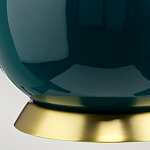 Настольная лампа с коническим дымчато-зелёным абажуром из искусственного шёлка Quintiesse варинант исполнения - 6 | Loft Concept в Санкт-петербурге