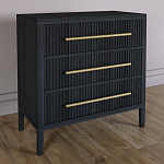 Комод Primo с 3 выдвижными ящиками Черный дуб варинант исполнения - 4 | Loft Concept в Санкт-петербурге