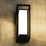Уличный настенный светильник прямоугольный с чёрной рамкой Высота 35 см Geometric Glow варинант исполнения - 2 | Loft Concept в Санкт-петербурге