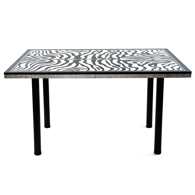 Стол обеденный из натурального мрамора Marble BW Accent Table Черно-белый Стол обеденный из натурального мрамора Marble BW Accent Table Черно-белый в Санкт-петербурге | Loft Concept
