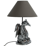 Настольная лампа с абажуром Дракон Silver Dragon варинант исполнения - 5 | Loft Concept в Санкт-петербурге