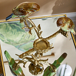 Подсвечник с двумя попугаями из фарфора на бронзовой ветке Eden Garden варинант исполнения - 5 | Loft Concept в Санкт-петербурге