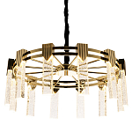 Люстра с прямоугольными хрустальными плафонами Glass Rectangles Gold Chandelier 60 варинант исполнения - 1 | Loft Concept в Санкт-петербурге