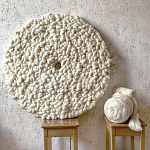 Панно на стену из шерсти мериноса Белый Круг  варинант исполнения - 1 | Loft Concept в Санкт-петербурге