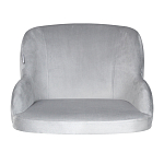 Барный стул со спинкой и подлокотниками на 4-х деревянных ножках Серый Велюр Ava Charm варинант исполнения - 2 | Loft Concept в Санкт-петербурге