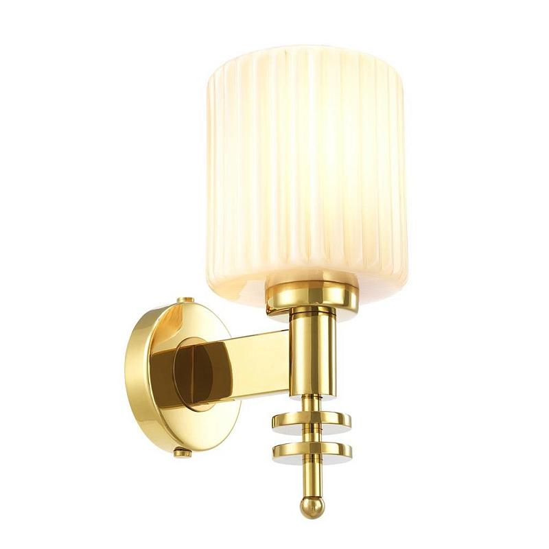 Бра Eichholtz Wall Lamp Ponza Gold Глянцевое золото Белый в Санкт-петербурге | Loft Concept 