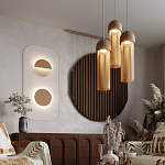 Бра круглое натуральная пробка с бахромой Natural Cork варинант исполнения - 5 | Loft Concept в Санкт-петербурге