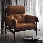 Кресло с деревянным каркасом и обивкой из натуральной кожи Medieval Furniture варинант исполнения - 1 | Loft Concept в Санкт-петербурге