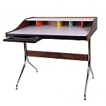 Письменный стол с 2-мя чёрными выдвижными ящиками и нишей с цветными разделителями Ballan варинант исполнения - 2 | Loft Concept в Санкт-петербурге