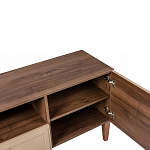 ТВ-тумба бежевая из массива бука с 2-мя дверками и ящиком Wenge Light варинант исполнения - 3 | Loft Concept в Санкт-петербурге