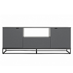 ТВ-тумба цвета графит с  2-мя дверцами и ящиком Strict Lines варинант исполнения - 2 | Loft Concept в Санкт-петербурге