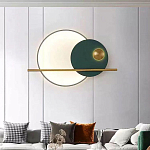 Бра светодиодное круглое в оттенках бронзового и зеленого цвета Kosmikos варинант исполнения - 1 | Loft Concept в Санкт-петербурге