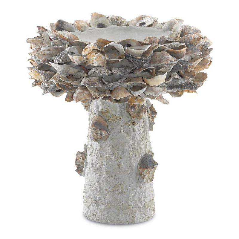 Статуэтка Oyster Shell Small Bird Bath Серый в Санкт-петербурге | Loft Concept 