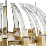 Люстра круглая с прозрачными элементами в форме полумесяца Crystal Crescent варинант исполнения - 1 | Loft Concept в Санкт-петербурге