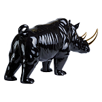 Статуэтка черный носорог с золотыми рогами Golden Horned Black Rhino варинант исполнения - 3 | Loft Concept в Санкт-петербурге