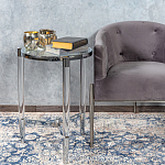 Приставной столик со стеклянной столешницей Deimos варинант исполнения - 6 | Loft Concept в Санкт-петербурге