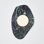 Бра с каменным основанием и плафоном из стекла в форме шара Shaw Marble Lighting варинант исполнения - 2 | Loft Concept в Санкт-петербурге